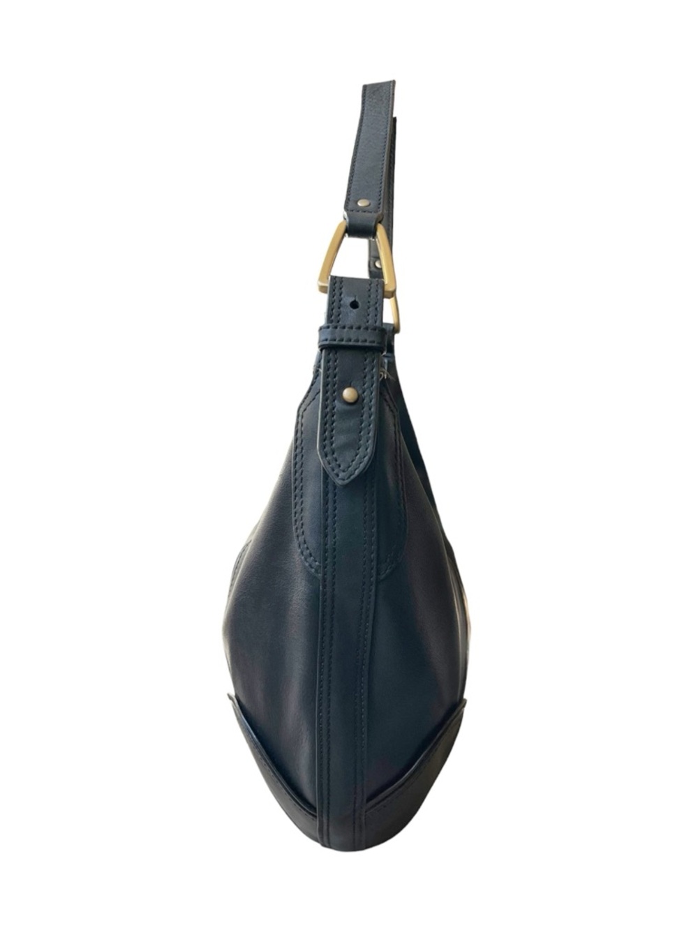 Cole Haan Black Leather Hobo Shoulder Hand Bag - Picture 5 of 13